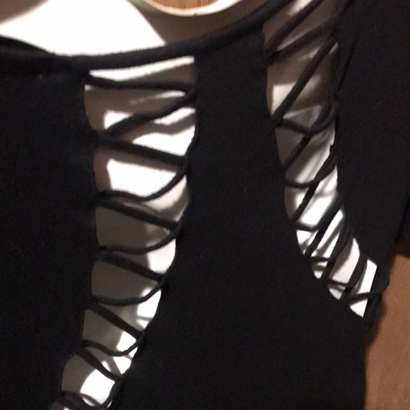 BKE L Black Cut Out Tshirt Lots Of Peekaboo! - Picture 8 of 13